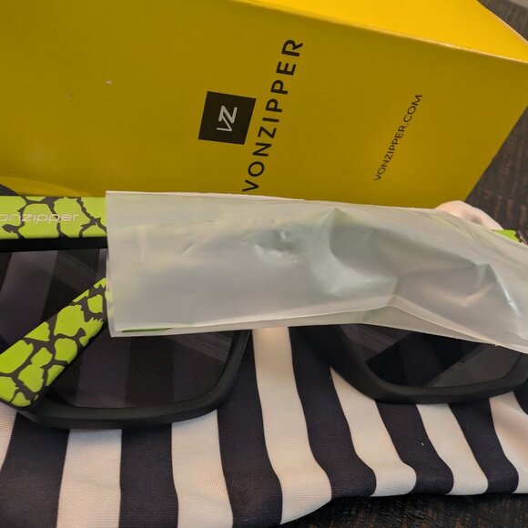 Vonzipper Sunglasses Roller Party Animals Lime BRAND NEW - Picture 3 of 6